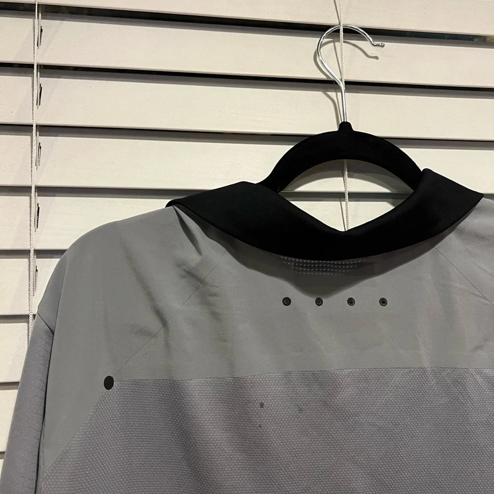 The North Face Mens Grey Black Performance Short Sleeve‎ Polo Shirt Large L